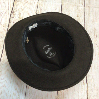 Borsalino Alessandria 1857 Brown Wide Brim Hat Size 7 1/4-7 1/8-5 1/2-58
