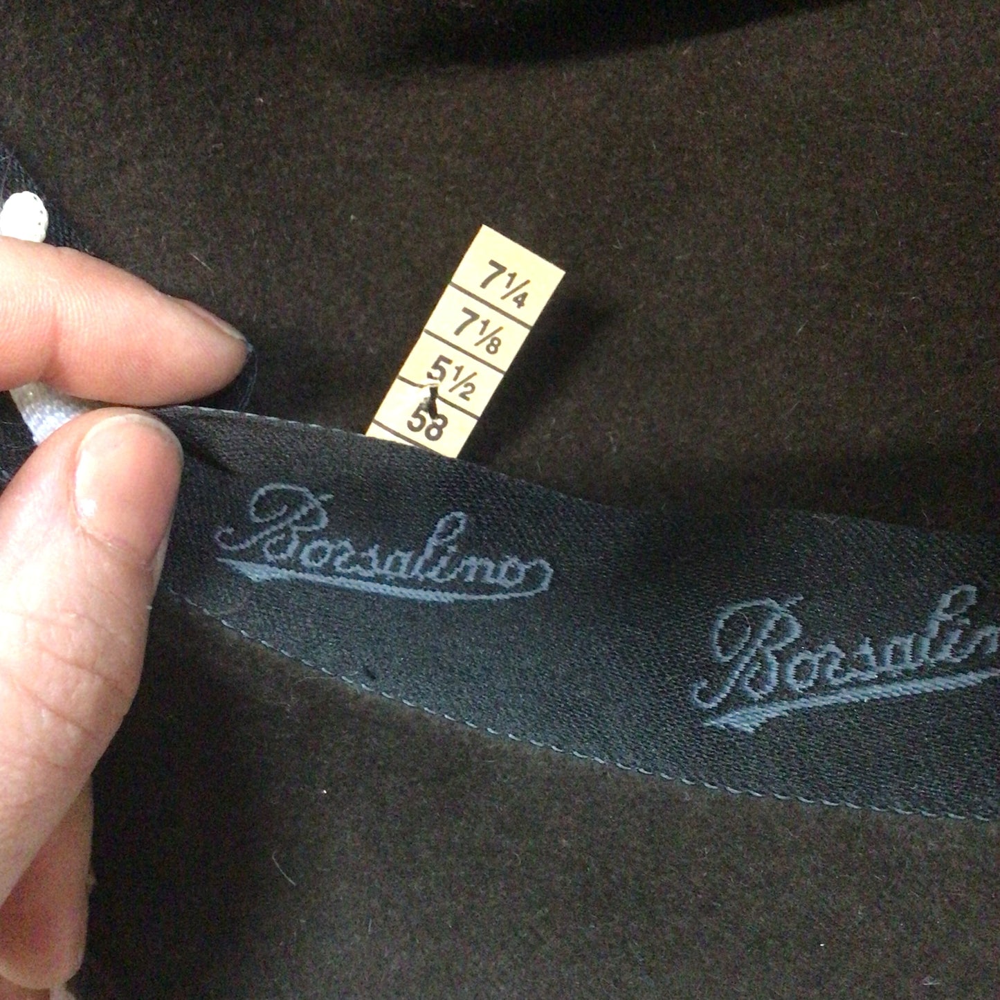 Borsalino Alessandria 1857 Brown Wide Brim Hat Size 7 1/4-7 1/8-5 1/2-58