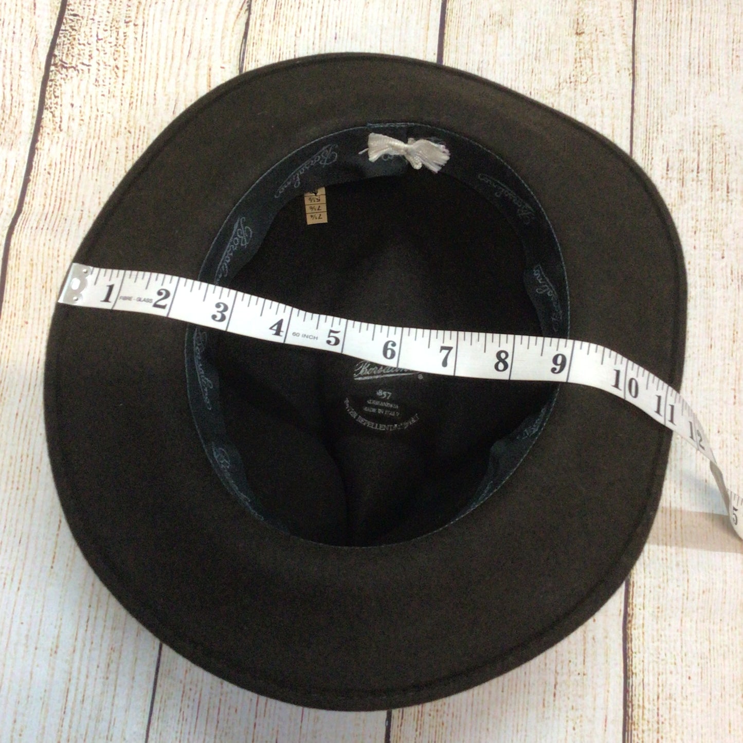 Borsalino Alessandria 1857 Brown Wide Brim Hat Size 7 1/4-7 1/8-5 1/2-58