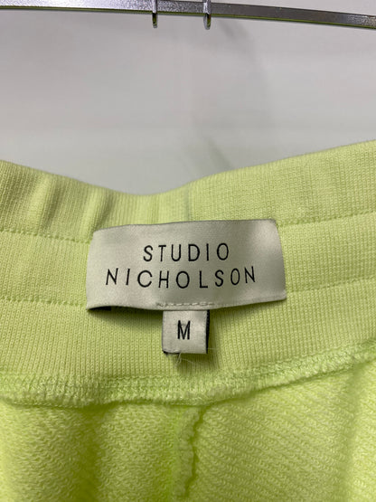 Studio Nicholson Lime Cotton Jogging Bottoms Medium