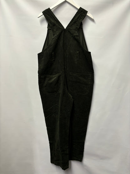 Lucy & Yak - Easton - Corduroy Dungarees in Dark Olive Green 28R BNWT