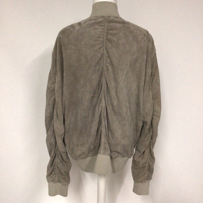 BNWT AllSaints Light Khaki Ari Leather Bomber Jacket Size L