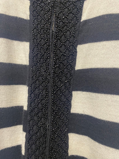 Boden Black and Whit Stripe Cardigan 12