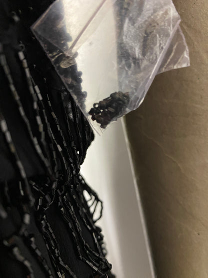 Alice + Olivia Black Sleeveless Sequin Mini Dress Medium