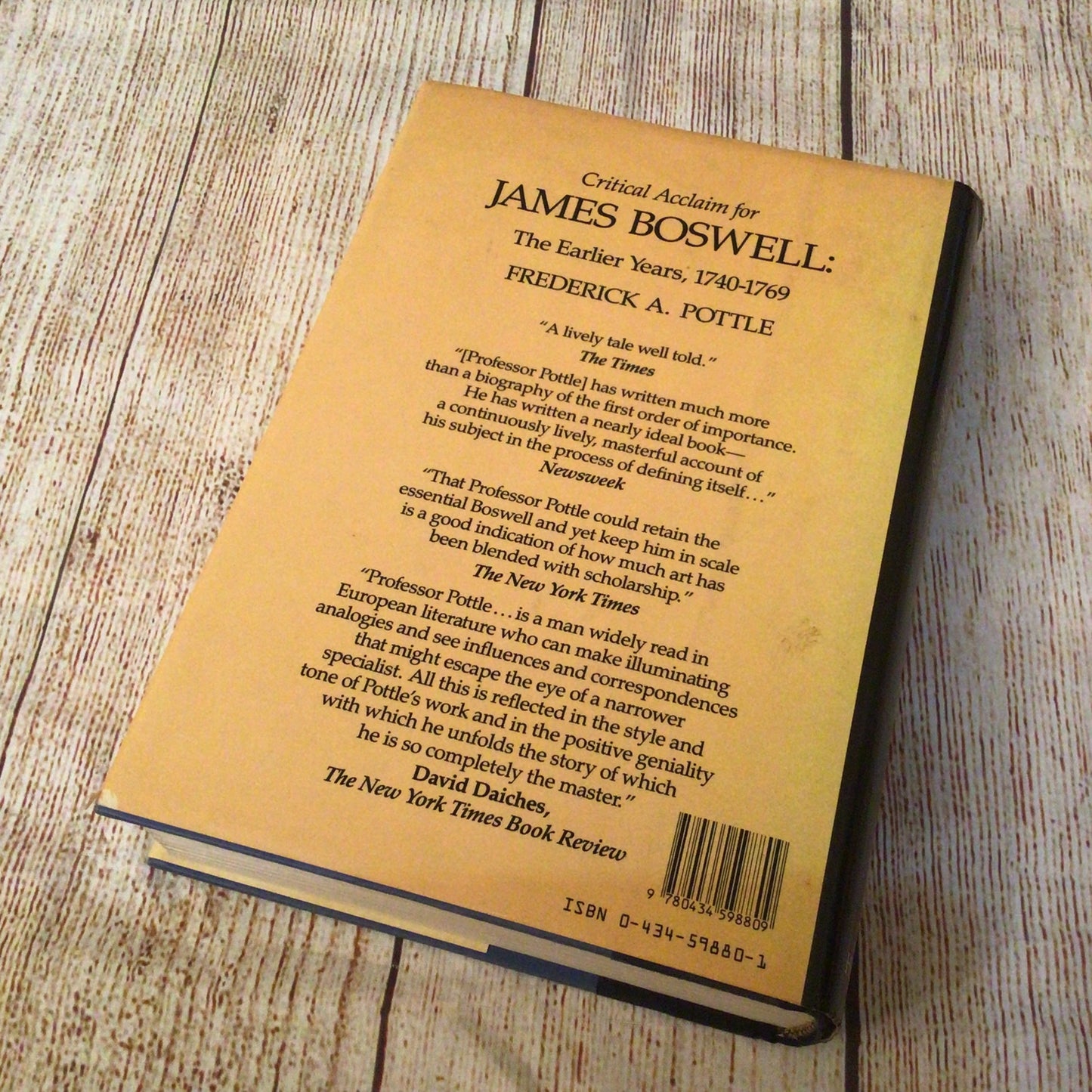 James Boswell: The Earlier Years 1740-1769 by Frederick A. Pottle (1984)