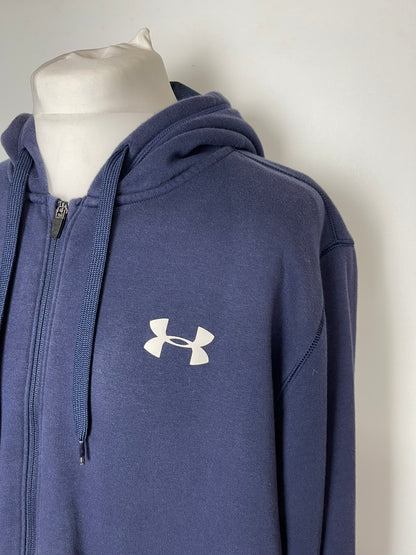 Under Armour Blue Coldgear Zip Hoodie Jacket 2XL