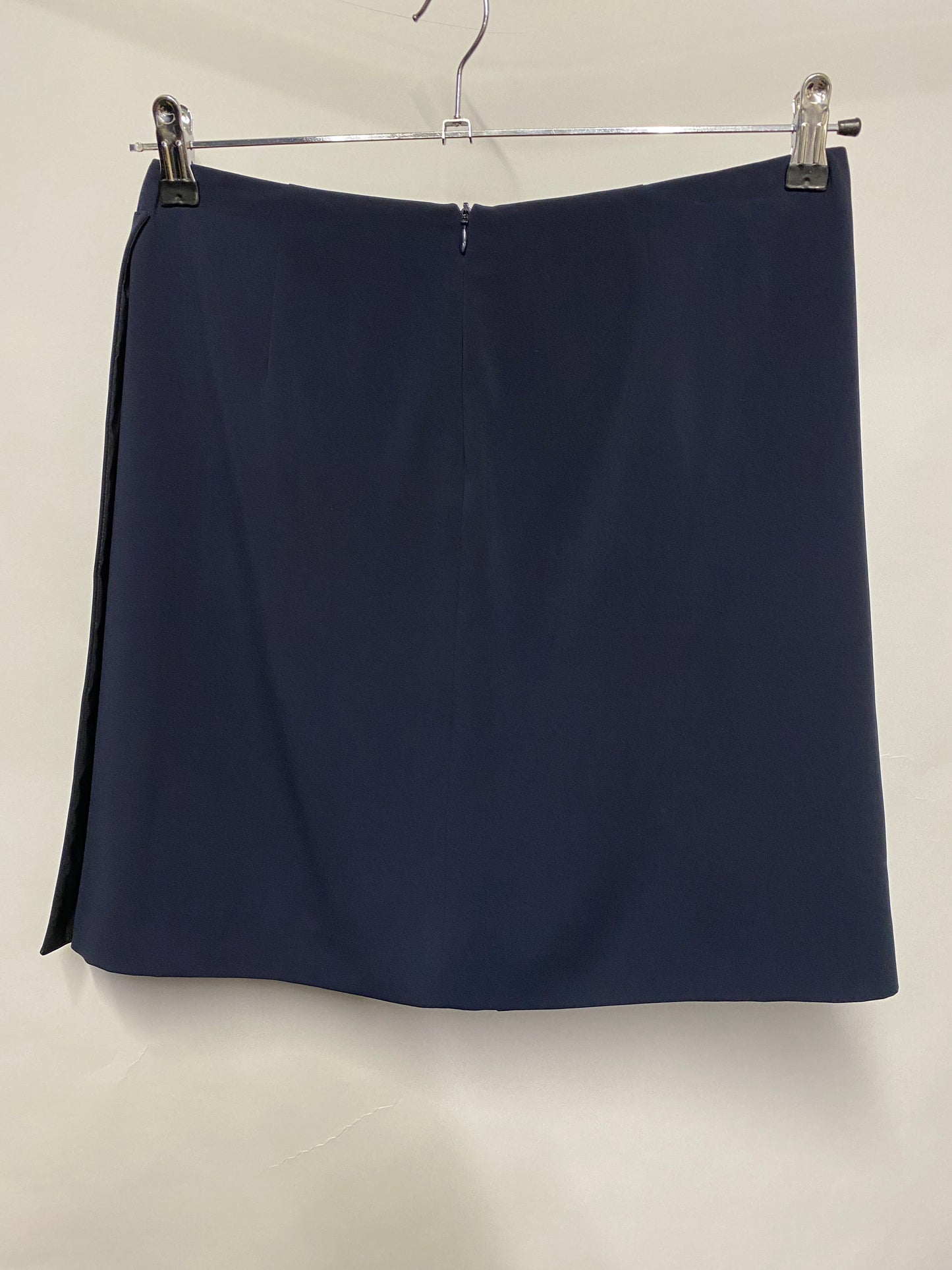Georges Rech Navy Blue Asymmetric Pleat Mini Skirt 12