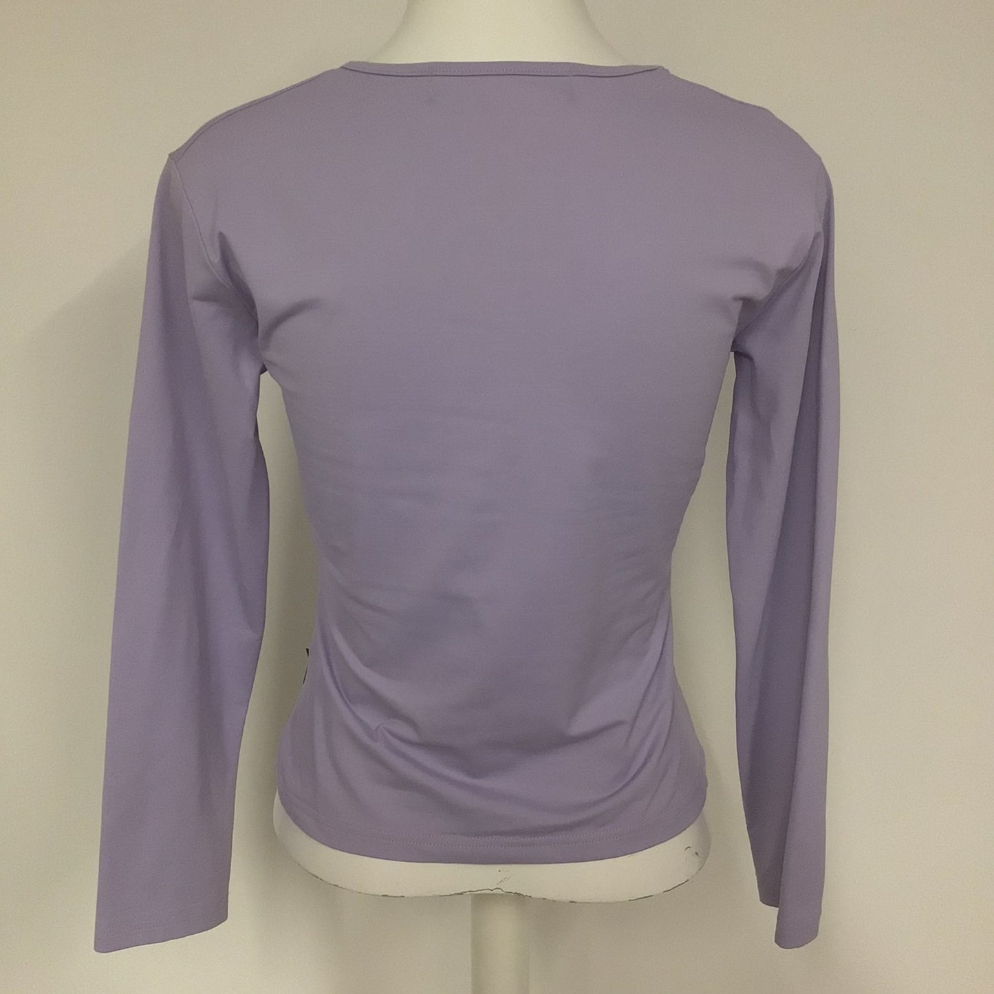 Jasper Conran Purple 90s Stretchy V Neck Top Size L