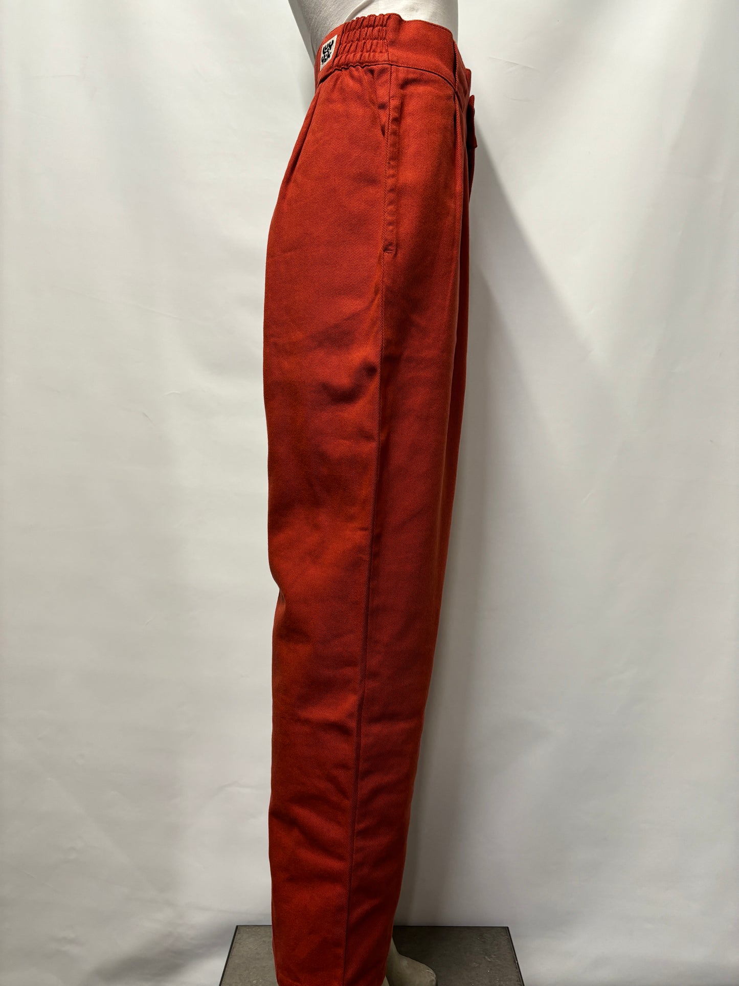 Lucy & Yak - Addison - Tapered Twill Trousers in Bossanova Red 26R