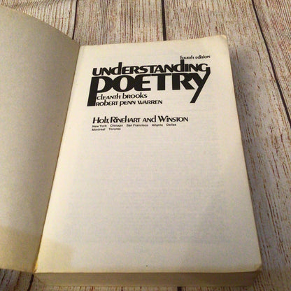 Understanding Poetry 4th Edition by C. Brooks, R.P. Warren (1976) 0030769809