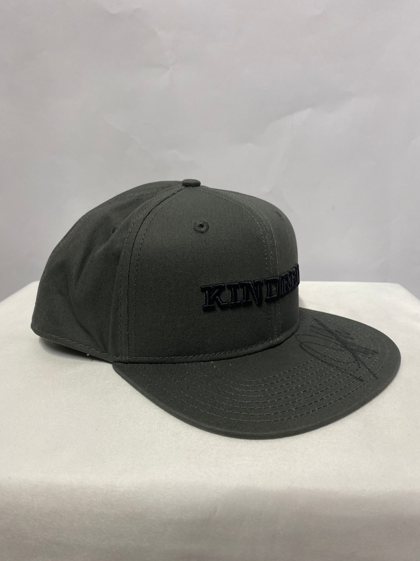 Kindred Grey Cotton Six panel Cap Signed By Mika " The Flying Finn" Hakkinen OSFA