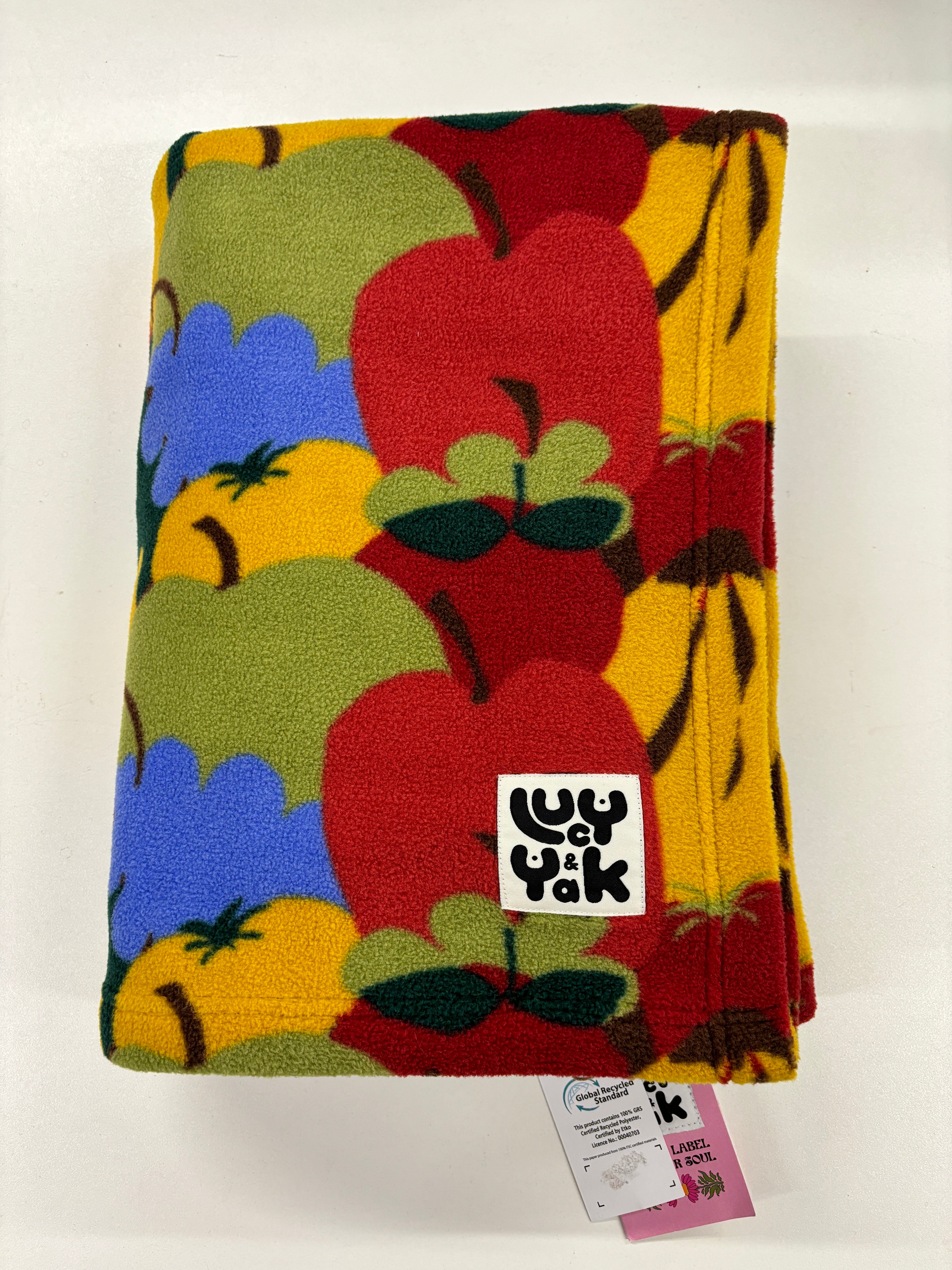 Lucy & Yak Fleece Blanket RECYCLED BOTTLES Fruity Shop for Shelter