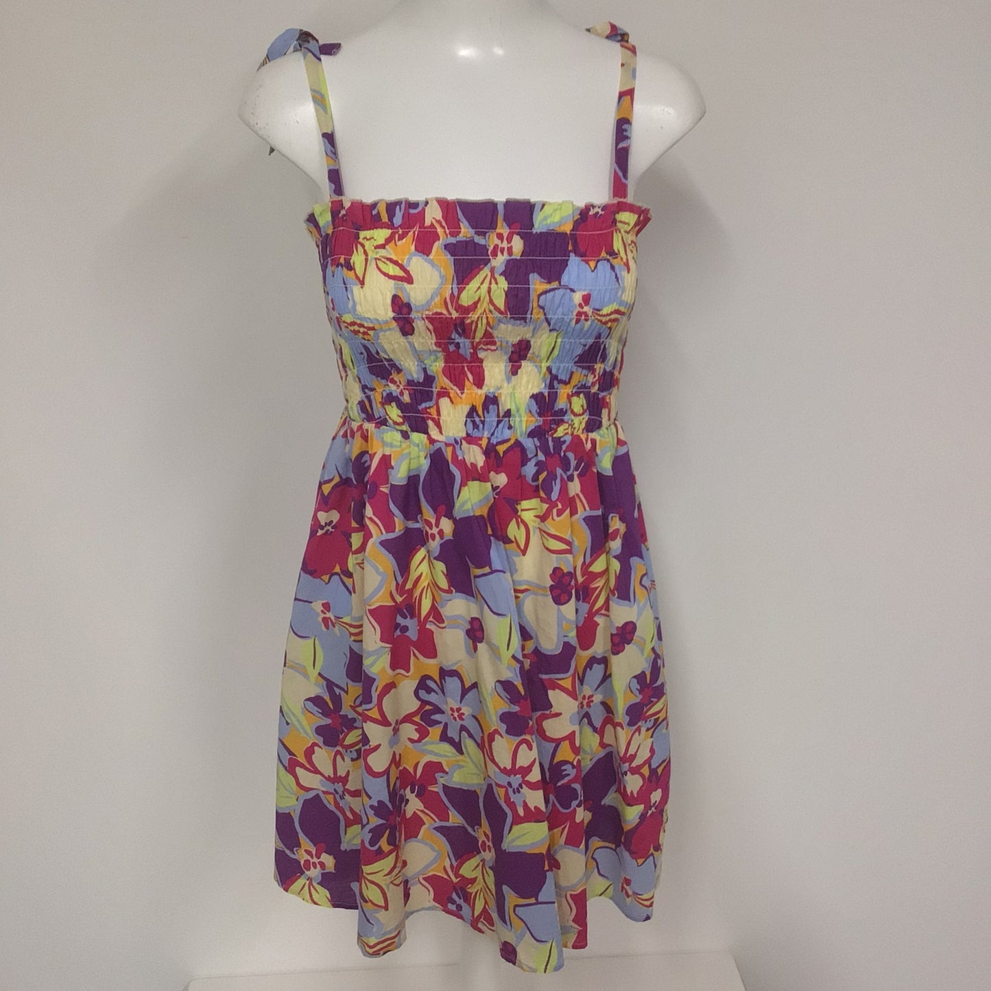 BNWT Nobody's Child Multi Floral Rashida Mini Dress Floral w/Tie Back Size 8