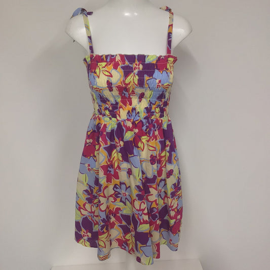 BNWT Nobody's Child Multi Floral Rashida Mini Dress Floral w/Tie Back Size 8