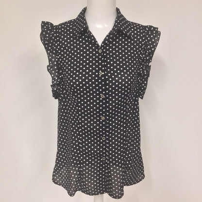 BNWT Coast Black & White Polka Dot Cap Sleeve Shirt Size 14