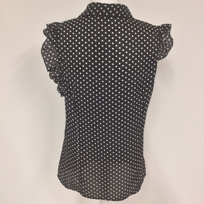 BNWT Coast Black & White Polka Dot Cap Sleeve Shirt Size 14