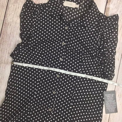 BNWT Coast Black & White Polka Dot Cap Sleeve Shirt Size 14