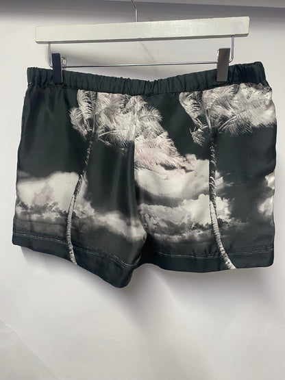 Orlebar Brown Graphite Silk Beach Print Shorts 6 BNWT