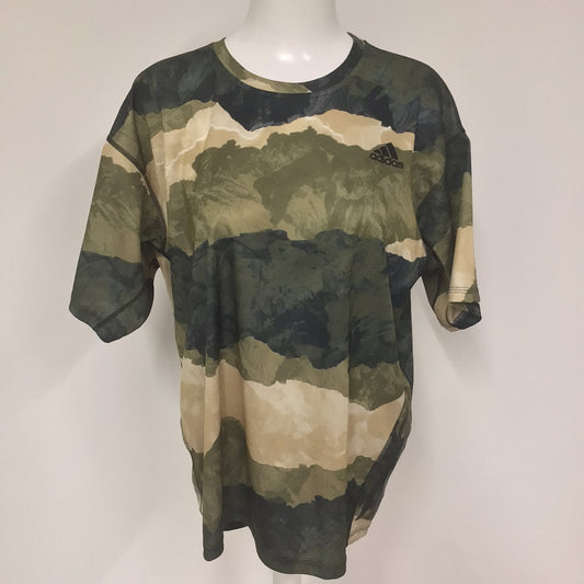 Adidas Prime Green Aeroready Camouflage Print Training Top Size M v1