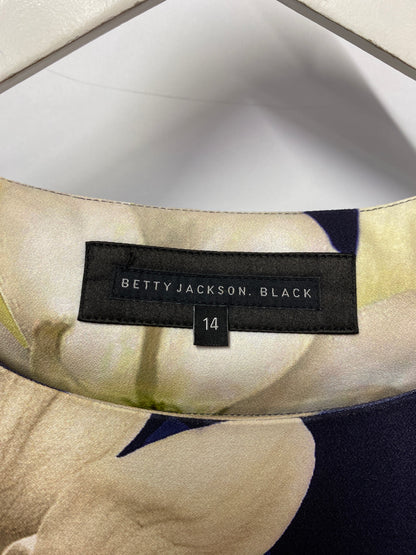 Betty Jackson Black Blue Floral Dress 14