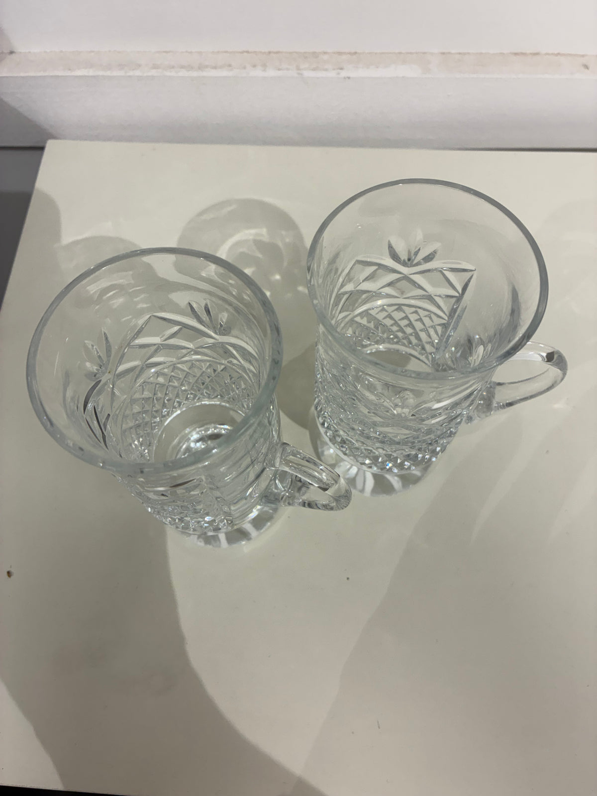 Galway Irish Coffee Mugs Glasses Clear Cut Chrystal