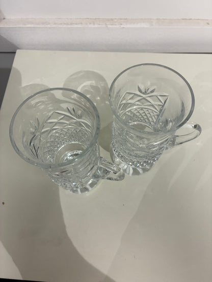 Galway Irish Coffee Mugs Glasses Clear Cut Chrystal