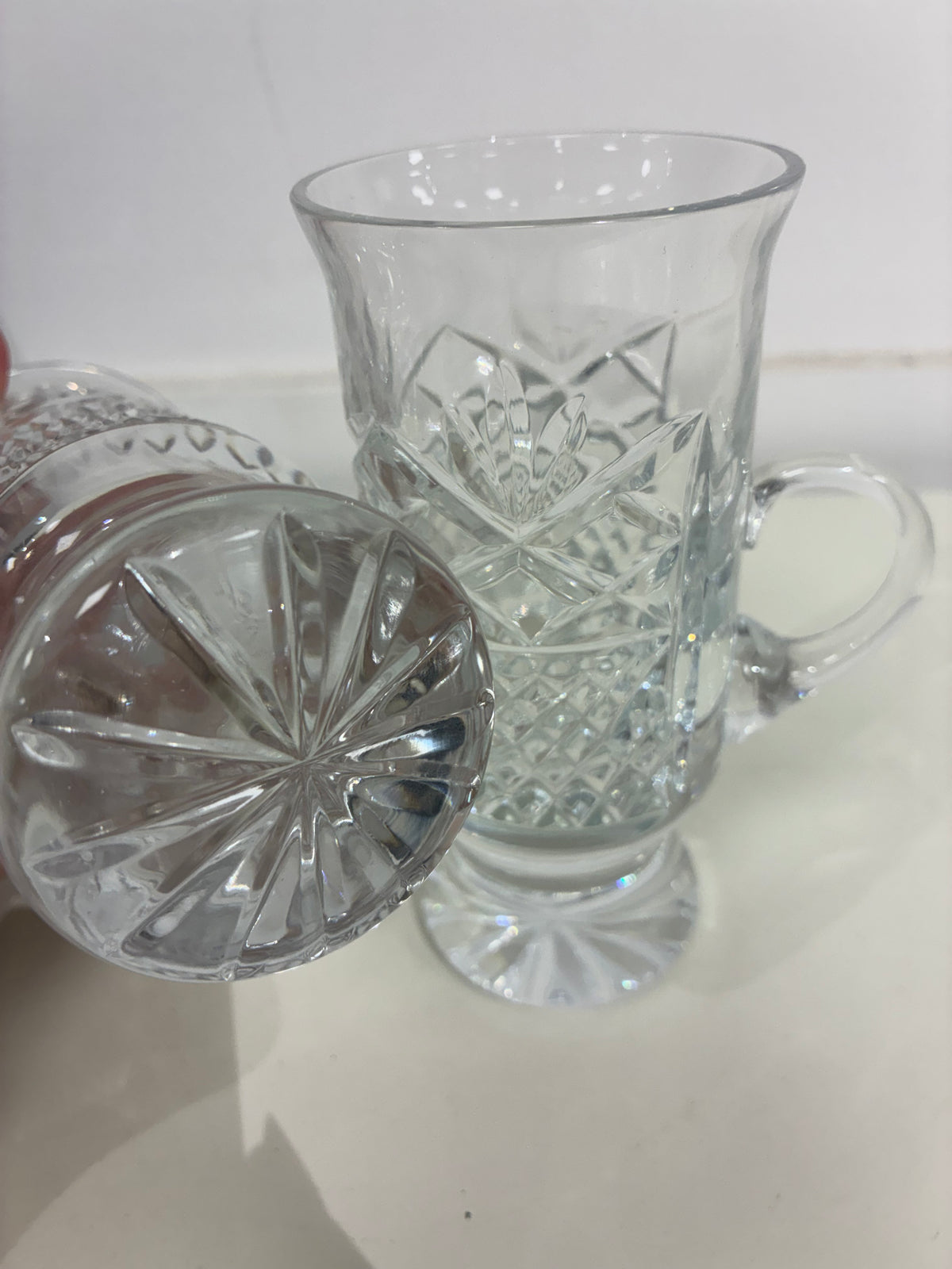 Galway Irish Coffee Mugs Glasses Clear Cut Chrystal
