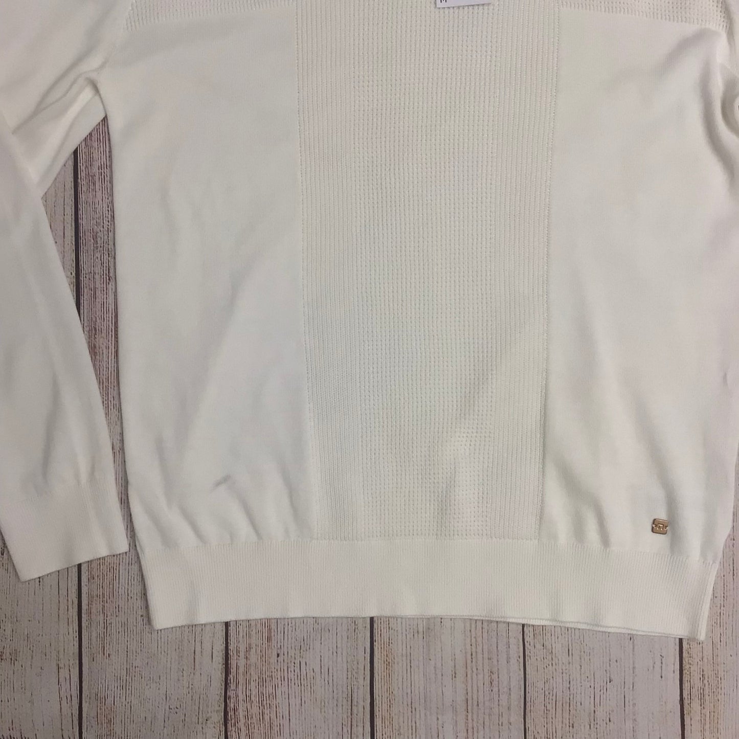 BNWT Next Cream 1/4 Zip Collared 100% Cotton Jumper Size M Regular