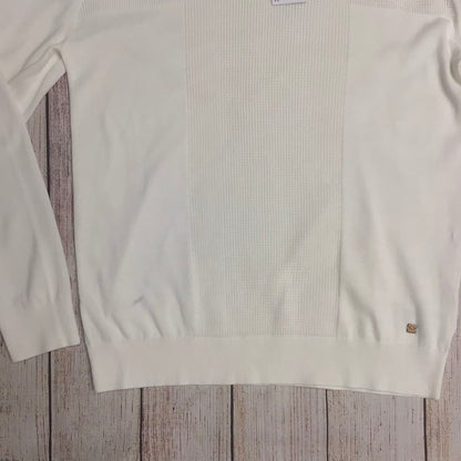 BNWT Next Cream 1/4 Zip Collared 100% Cotton Jumper Size M Regular