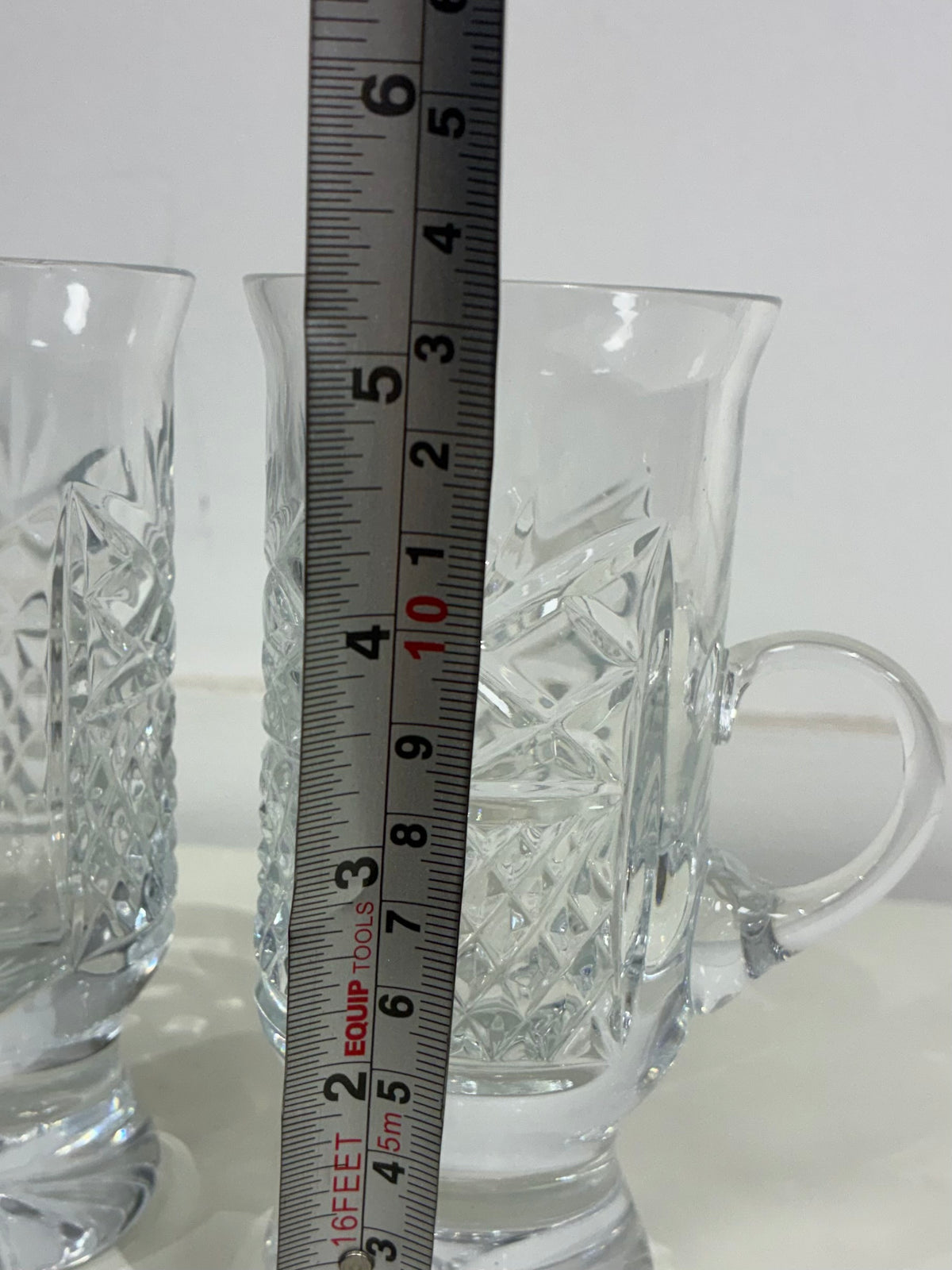 Galway Irish Coffee Mugs Glasses Clear Cut Chrystal