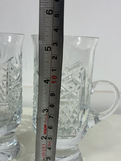 Galway Irish Coffee Mugs Glasses Clear Cut Chrystal