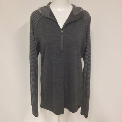 Isobaa Grey 100% Super Fine Merino Wool Hooded Jumper w/Thumb Holes Size L