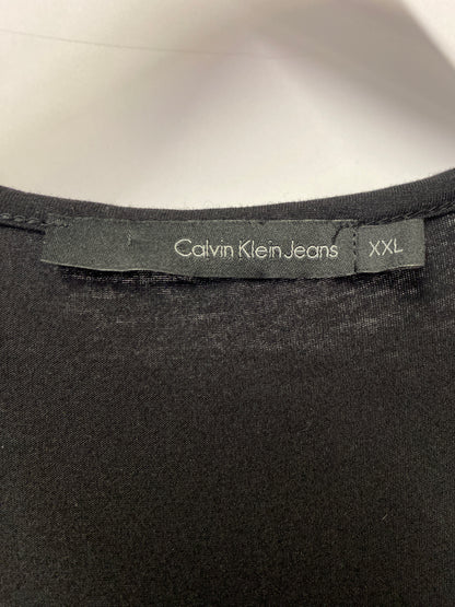 Calvin Klein Black Stretch Text T-shirt XXL