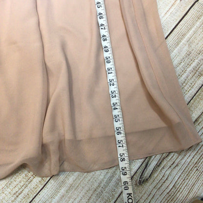 Adrianna Papell Light Pink Halter Sequin Chiffon Maxi Dress Size 12