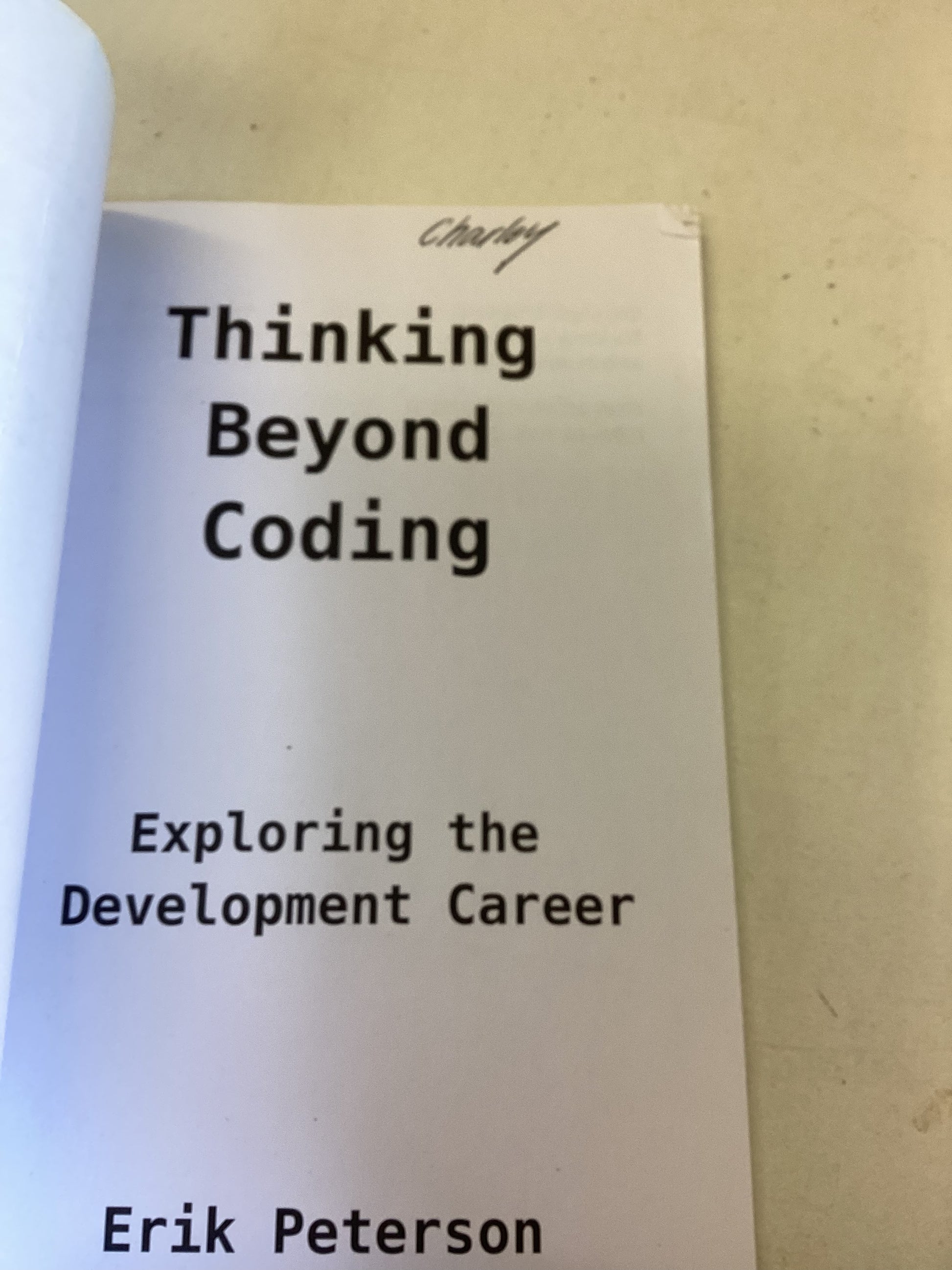 Thinking Beyond Code Thinking Beyond Coding Erik Peterson – Shop for Shelter