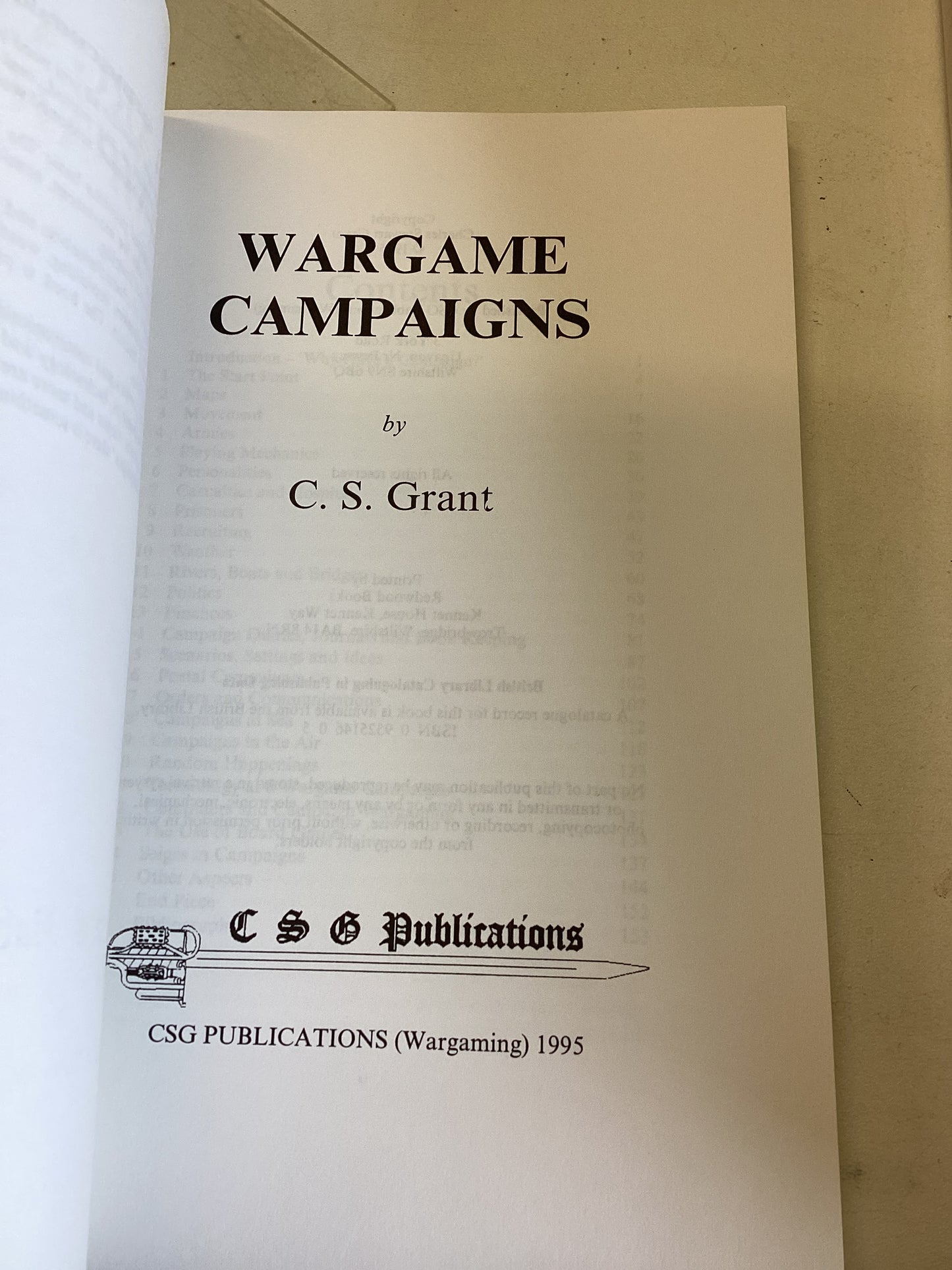 Wargame Campaigns by C S Grant