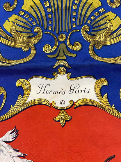 Vintage Hermes Paris Cheval Turc Vintage Scarf in Box