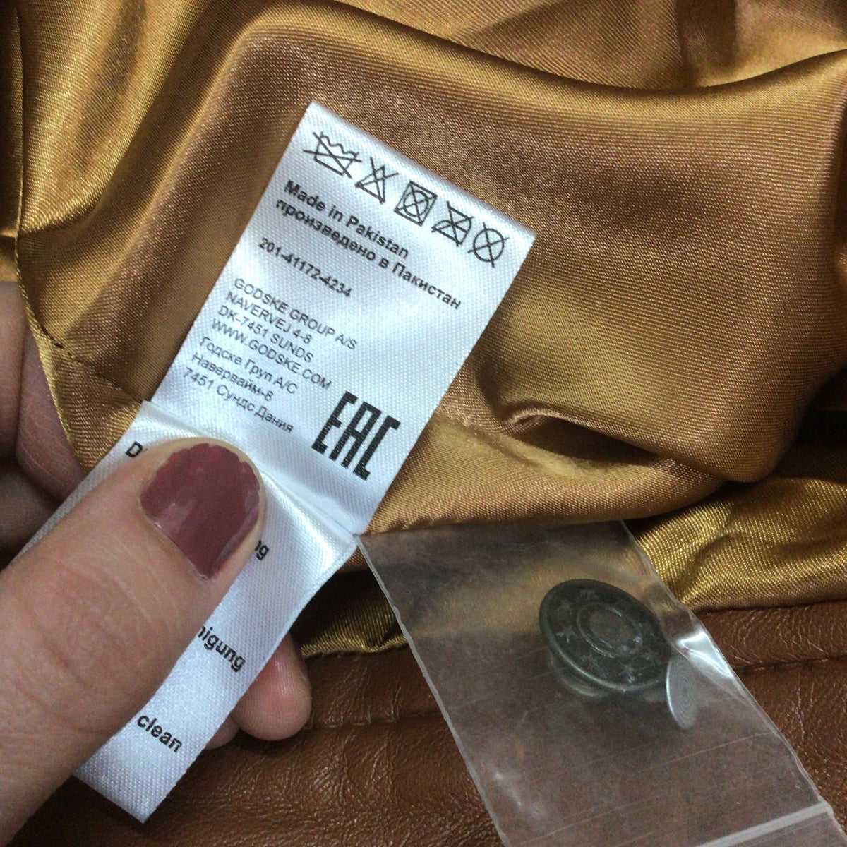 KK Luxury Orange Brown 100% Leather Trousers Size 12