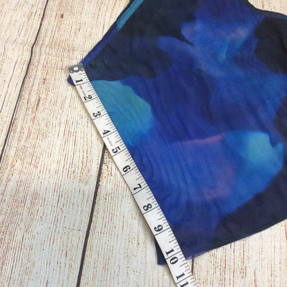 Peachy Den Blue Mesh One Shoulder Top Size XS (Ch 24)