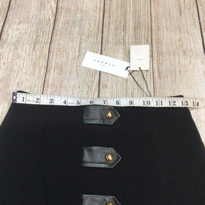 BNWT Sandro Black Jarah J3858H Mini Skirt Size 1 (on label) 8 UK