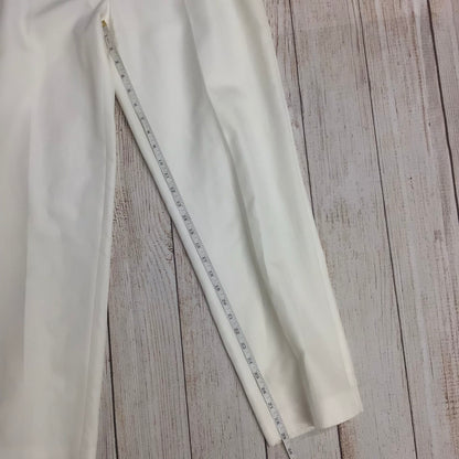 BNWT Karen Millen Ivory 100% Cotton Straight Leg Trousers Size 14