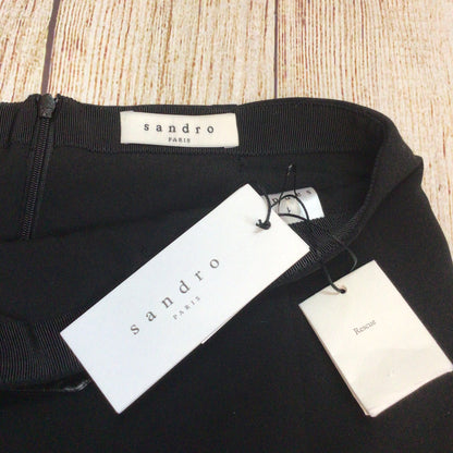 BNWT Sandro Black Jarah J3858H Mini Skirt Size 1 (on label) 8 UK