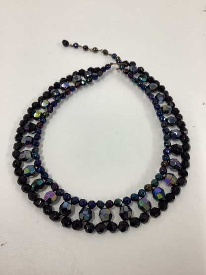 Vintage Carnival Glass Bead Necklace