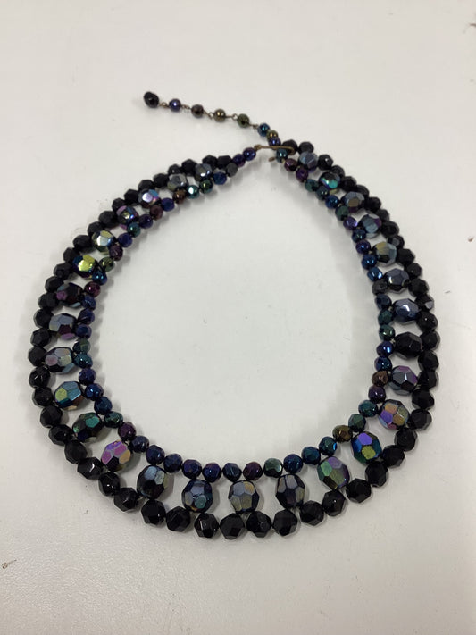 Vintage Carnival Glass Bead Necklace