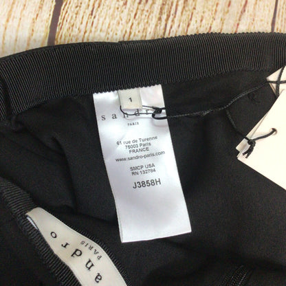BNWT Sandro Black Jarah J3858H Mini Skirt Size 1 (on label) 8 UK