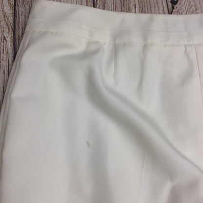 BNWT Karen Millen Ivory 100% Cotton Straight Leg Trousers Size 14