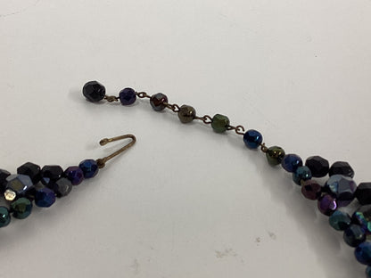 Vintage Carnival Glass Bead Necklace