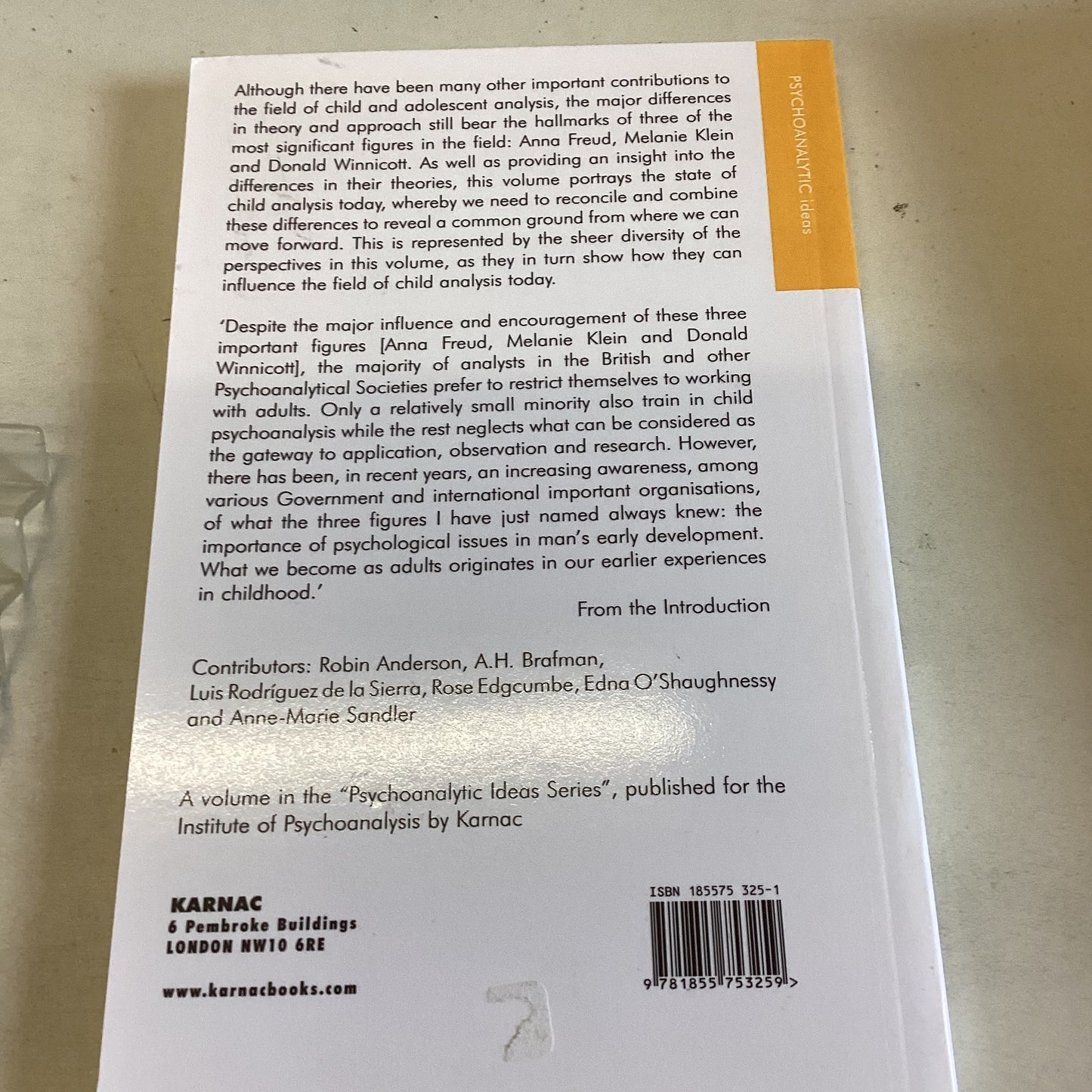 Child Analysis Today Edited By Luis Rodriquez de La Sierra