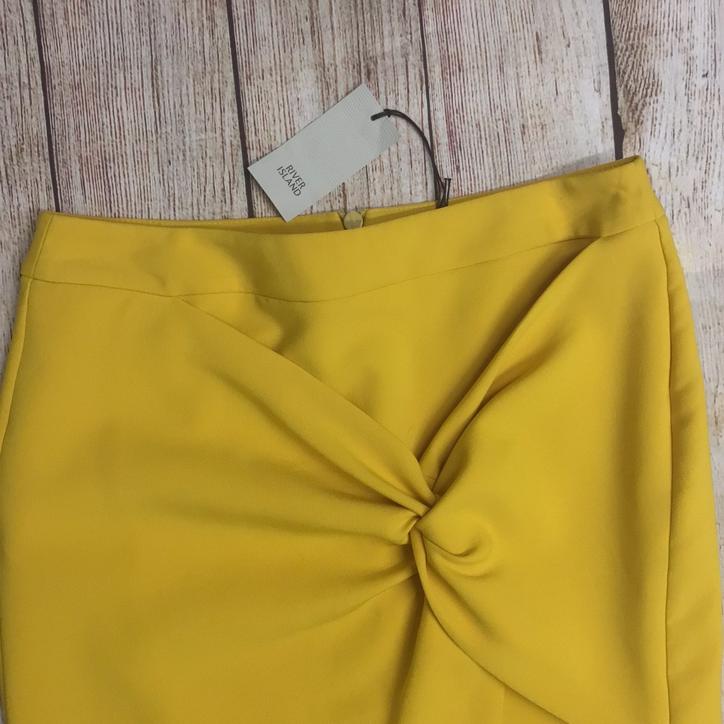 BNWT River Island Dark Yellow Midi Skirt Size 12