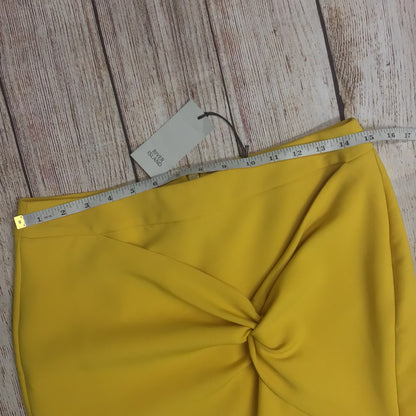 BNWT River Island Dark Yellow Midi Skirt Size 12